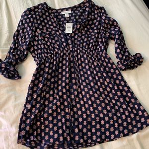 NEW Navy & Pink Tunic Motherhood Maternity.